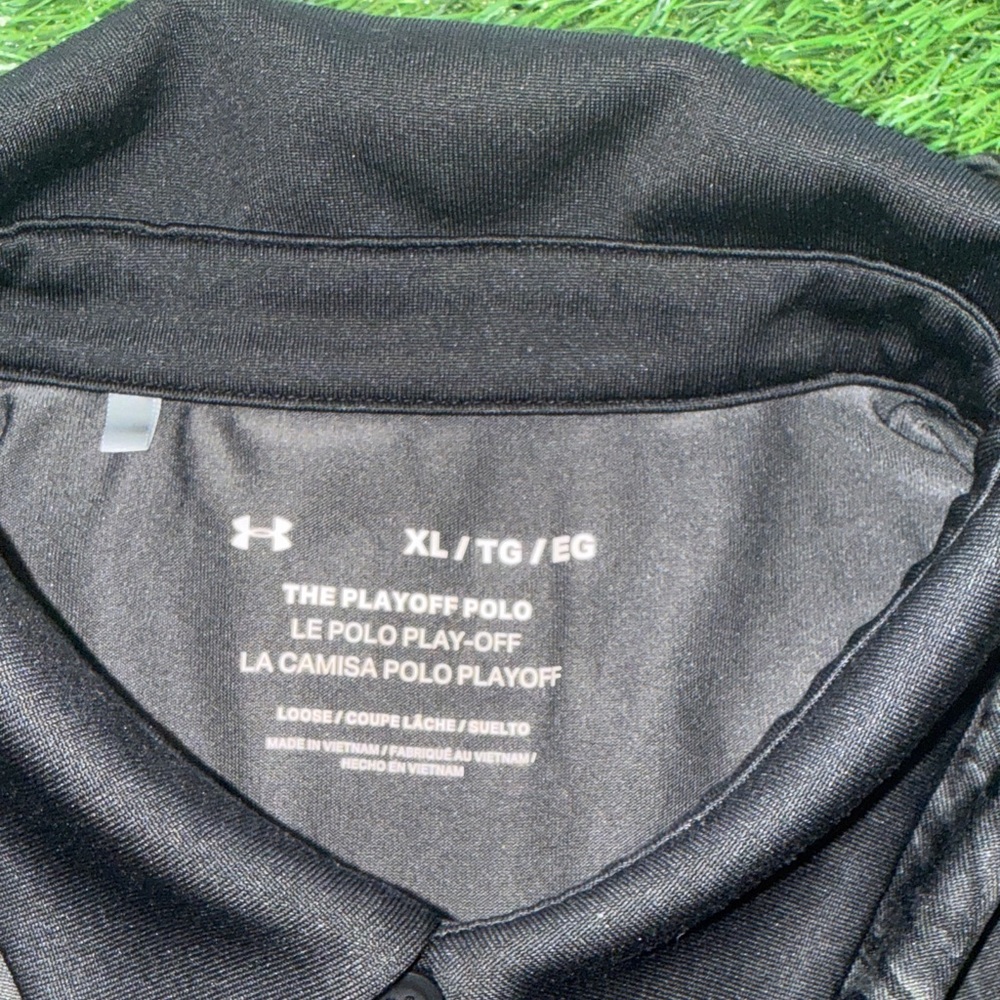 Under Armour Black/dark gray Patterned Polo Shirt - Picture 2 of 6